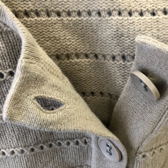 Jackpot organic button front vest wool/angora SZ L - Picture 9 of 12